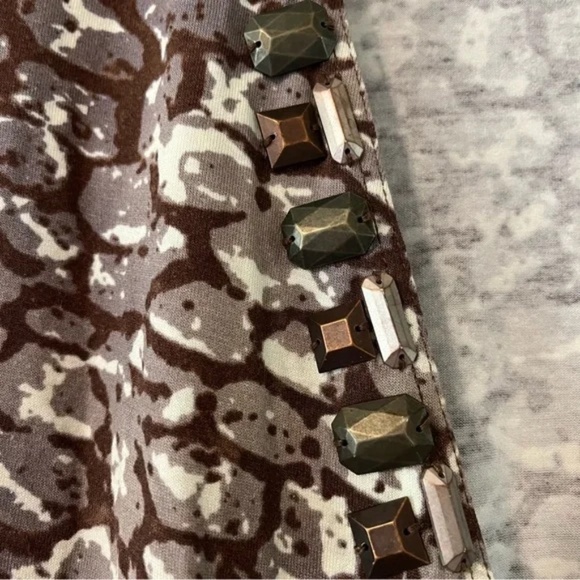 CAbi | Brown Cobblestone Tie Front Long Cardigan, Medium - Picture 5 of 9